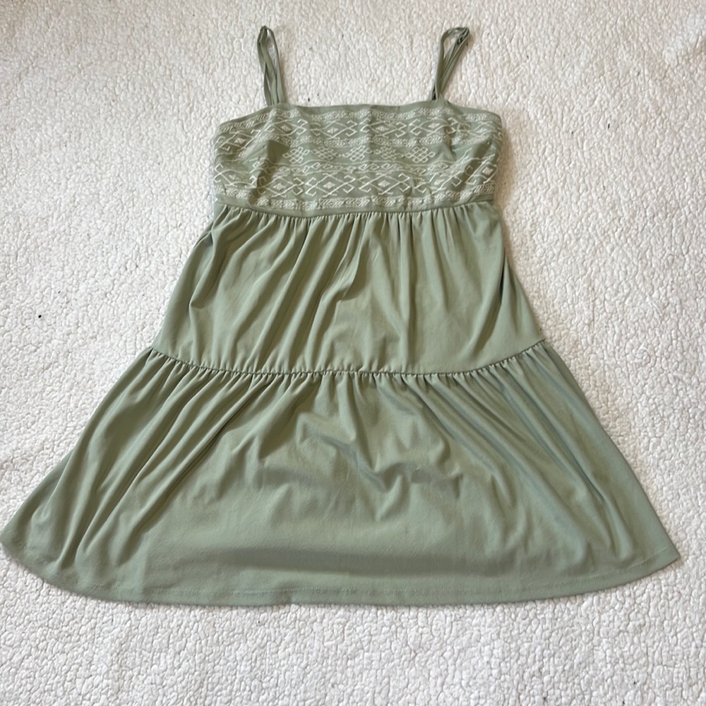 green blue rain dress embroidered bodice